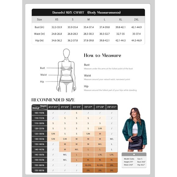 Women's Fashion Cropped Faux Fur Jacket Long Sleeve Open Front Cardigan Casual F - Picture 6 of 6